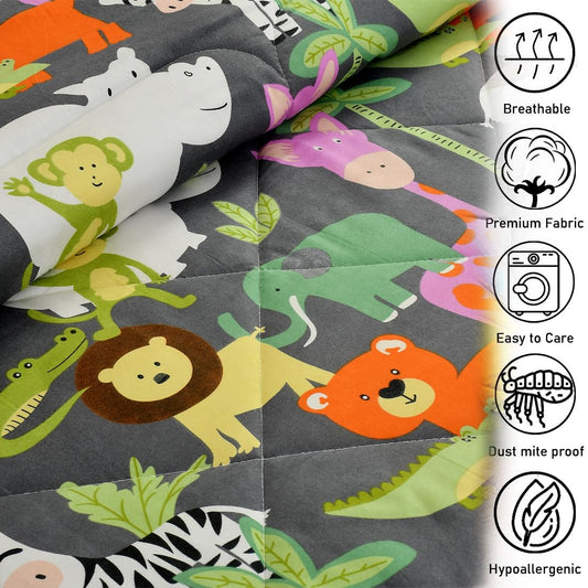 Wild Whimsy Kids Comforter - 150 GSM Glace Cotton/Microfiber