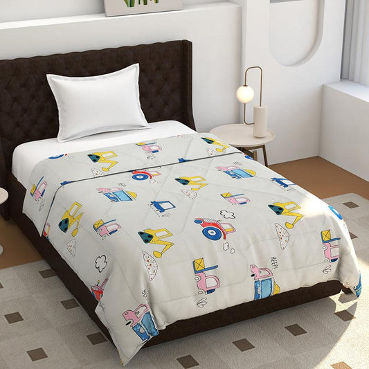 Trucker's Tuck-In Kids Comforter - 150 GSM Glace Cotton/Microfiber