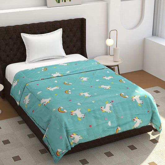 Unicorn Prism Kids Comforter - 150 GSM Glace Cotton/Microfiber