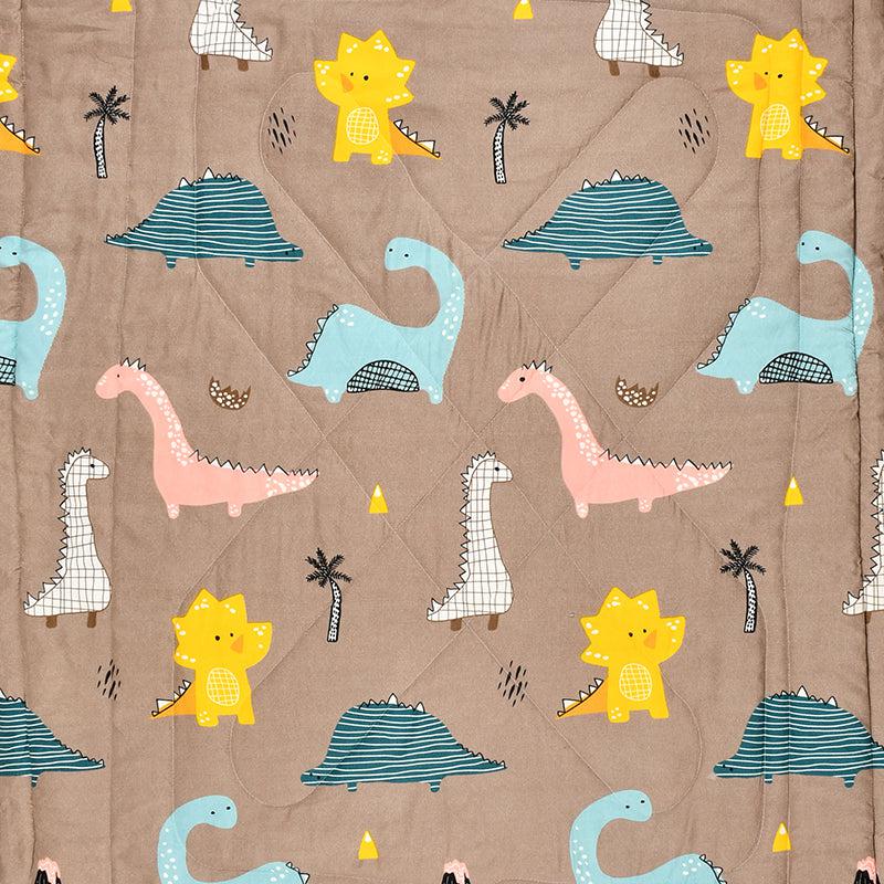 Tiny Dino Kids Comforter - 150 GSM Glace Cotton/Microfiber
