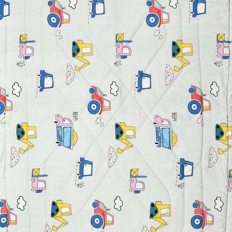 Trucker's Tuck-In Kids Comforter - 150 GSM Glace Cotton/Microfiber