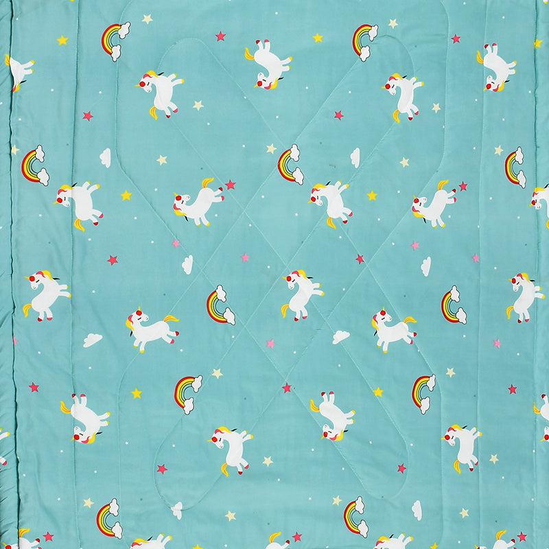 Unicorn Prism Kids Comforter - 150 GSM Glace Cotton/Microfiber