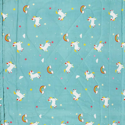 Unicorn Prism Kids Comforter - 150 GSM Glace Cotton/Microfiber