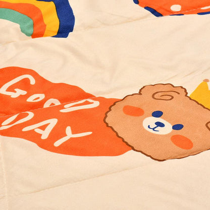Good Day Teddy Kids Comforter - 150 GSM Glace Cotton/Microfiber