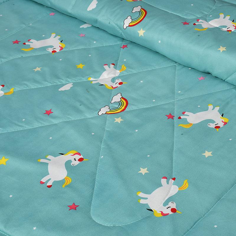 Unicorn Prism Kids Comforter - 150 GSM Glace Cotton/Microfiber