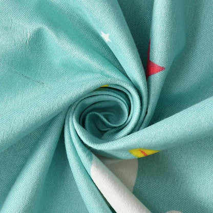 Sky Bow Kids Bedsheet - Aqua Glace Cotton/Microfiber