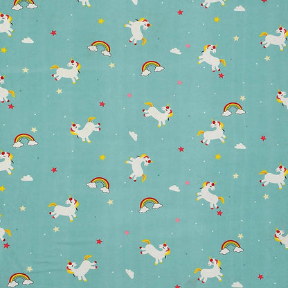 Sky Bow Kids Bedsheet - Aqua Glace Cotton/Microfiber