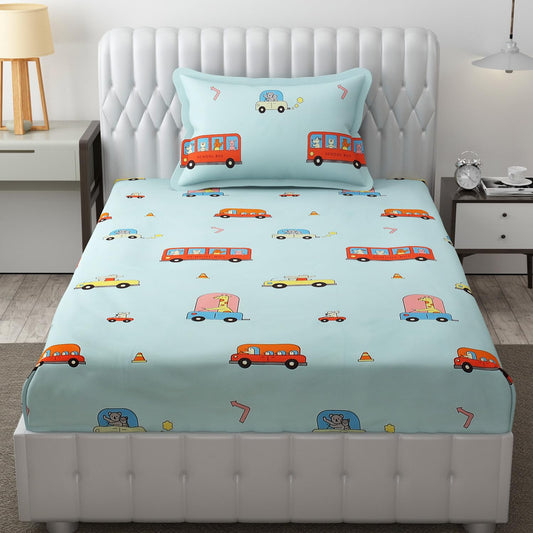 Animals Commute Too Bedsheet PolyCotton/Cotton Blend