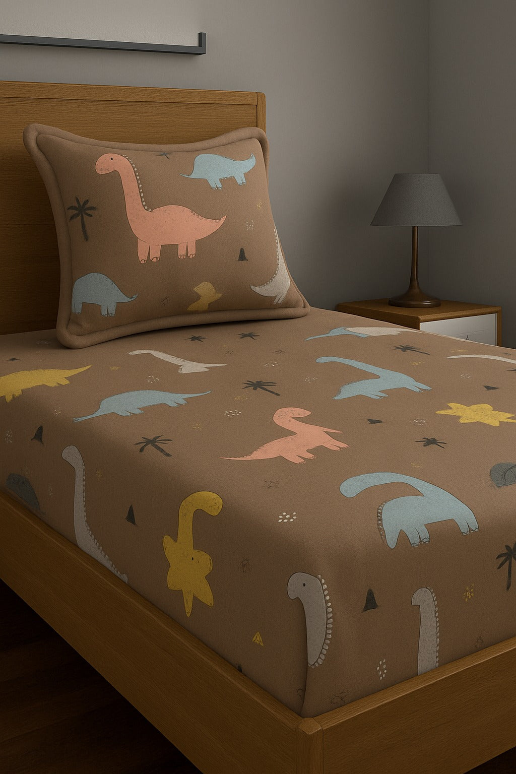 Tiny Dino Kids Bedsheet PolyCotton/Cotton Blend
