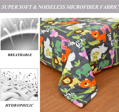 Wild Whimsy Kids Comforter - 150 GSM Glace Cotton/Microfiber