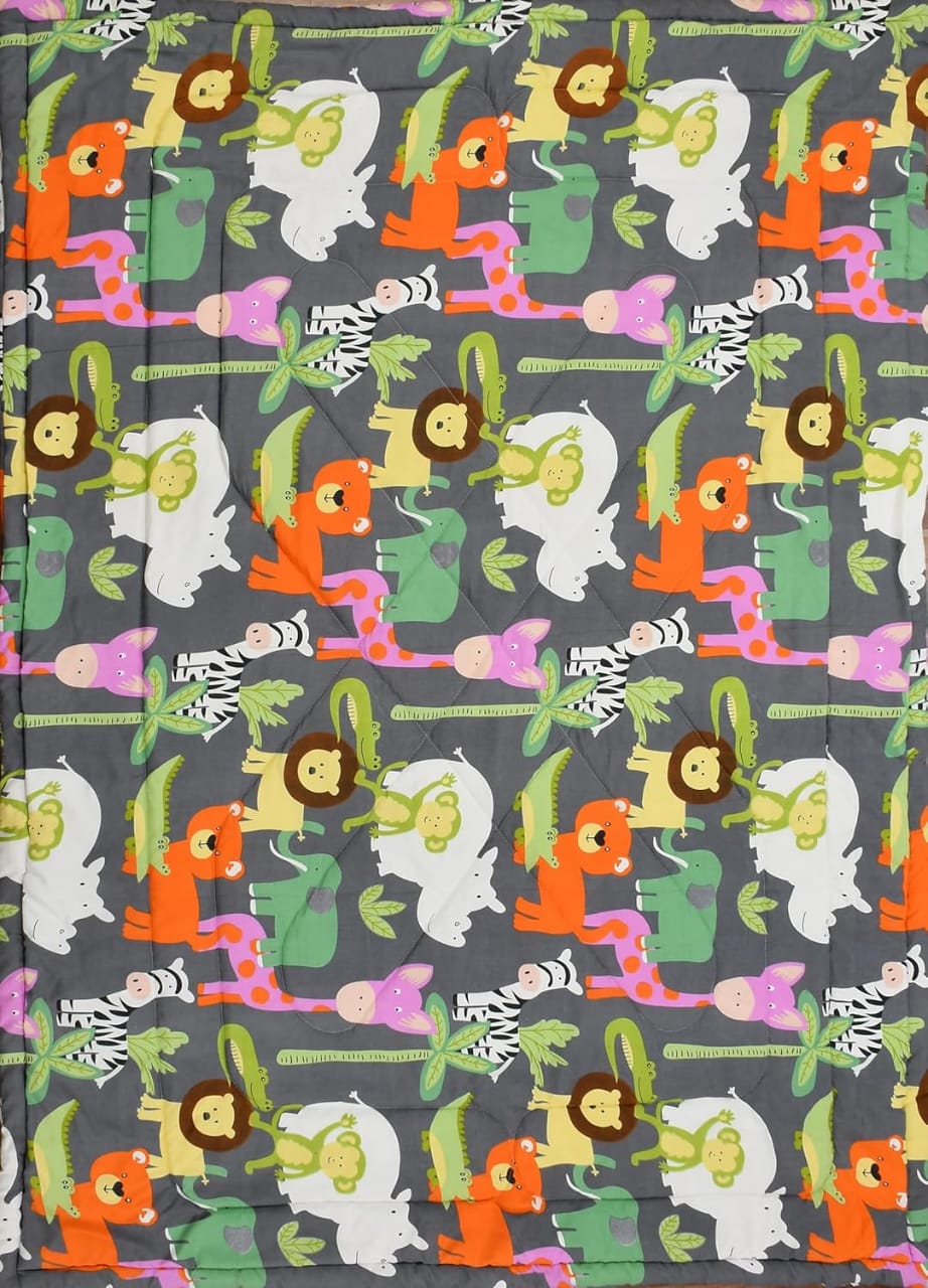 Wild Whimsy Kids Comforter - 150 GSM Glace Cotton/Microfiber