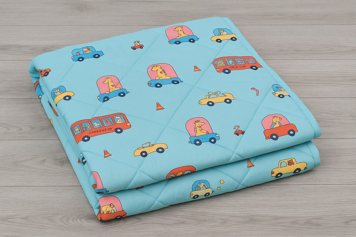 Bus Route Kids Comforter - 150 GSM Glace Cotton/Microfiber