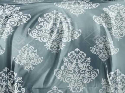 Cotton Feel Glace Cotton Elastic Fitted Printed King Size Double Bed Bedsheet with 2 Pillow Cover Fits Upto 8 Inches Mattress, 300TC (90"x100") (Green Floral Print)